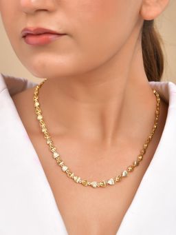 VOJ - Women Gold Plated Heart Shaped Necklace