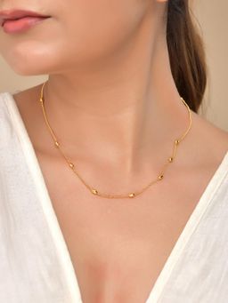 VOJ - Gold Toned Minimal Stainless Steel Necklace