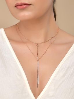 VOJ - Gold Plated Multi Layer Designer Necklace