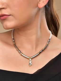 VOJ - Silver Plated Elegant Stainless Steel Designer Necklace