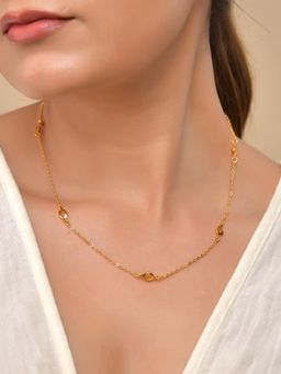 VOJ - Gold Plated Minimal Designer Necklace For Women