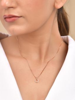 VOJ - Rose Gold Plated With Small Circular Necklace