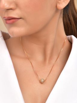 VOJ - Gold-Toned Women Stone Studded Designer Necklace