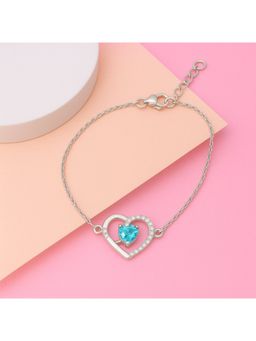 ZISTHI - 925 Sterling Silver Adjustable Blue Bracelets