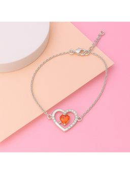 ZISTHI - 925 Sterling Silver Adjustable Orange Bracelets