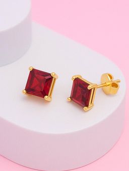 ZISTHI - 925 Sterling Silver Studs Gold Earrings