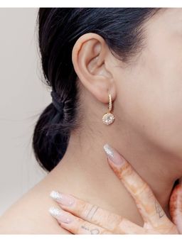 ZISTHI - 925 Sterling Silver Drops and Danglers Gold Earrings