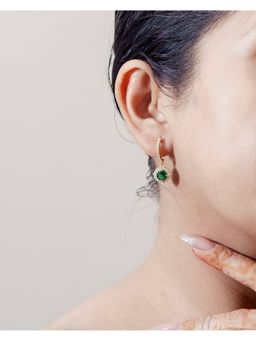 ZISTHI - 925 Sterling Silver Drops and Danglers Gold Earrings