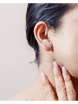 ZISTHI - 925 Sterling Silver Studs Gold Earrings