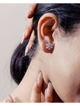 ZISTHI - 925 Sterling Silver Studs Silver Earrings