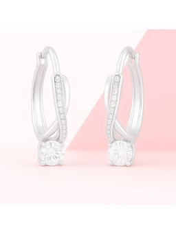 ZISTHI - 925 Sterling Silver Hoops Silver Earrings