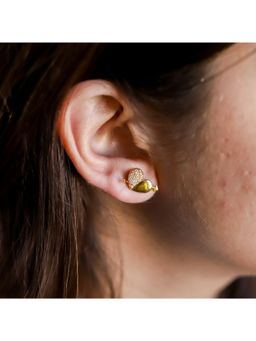 ZISTHI - 925 Sterling Silver Studs Rose Gold Earrings