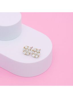 ZISTHI - 925 Sterling Silver Studs Gold Earrings