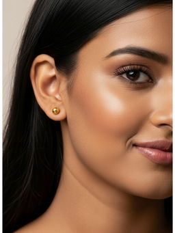 ZISTHI - 925 Sterling Silver Studs Gold Earrings