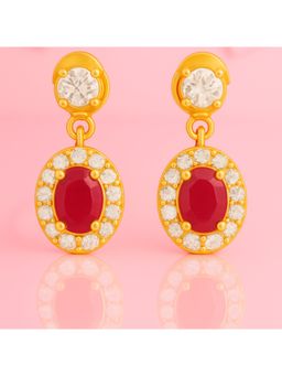 ZISTHI - 925 Sterling Silver Drops and Danglers Gold Earrings