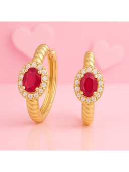 ZISTHI - 925 Sterling Silver Hoops Gold Earrings