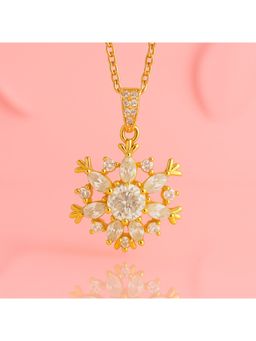 ZISTHI - 925 Sterling Silver White Stone Necklace