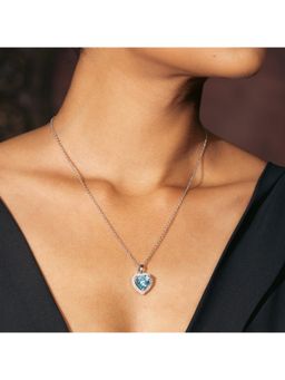 ZISTHI - 925 Sterling Silver Blue Stone Necklace