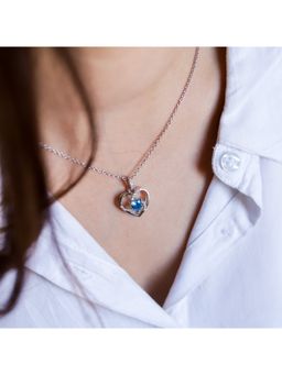ZISTHI - 925 Sterling Silver Blue Necklace