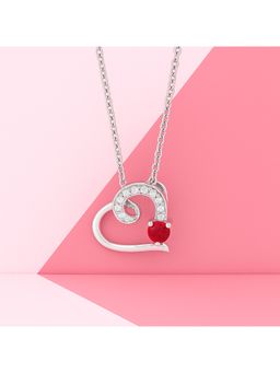 ZISTHI - 925 Sterling Silver Red Necklace