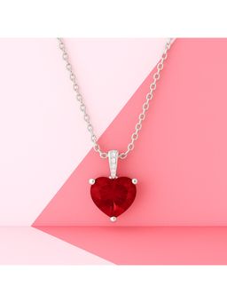 ZISTHI - 925 Sterling Silver Red Necklace