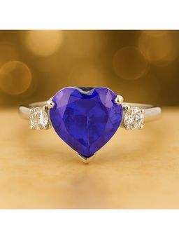 ZISTHI - 925 Sterling Silver Adjustable Purple Stone Rings