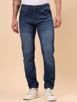 Cantabil - Men Blue Solid Denim Regular Fit Jeans