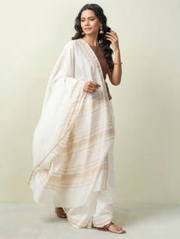 Fabindia - Cotton Silk Hand Block Printed Sari
