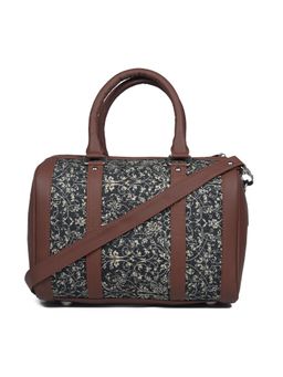 Zouk - Women's Navy Blue Graphic Printed Vegan Leather Handmade Handbag