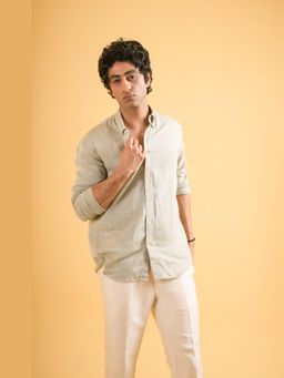 J.LINUM Co - Riviera Sand Linen Beige Shirt