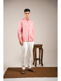 J.LINUM Co - Blush Coral Linen Shirt