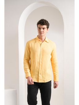 J.LINUM Co - Sun Marigold Linen Mustard Shirt