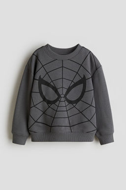 H&M - Boys Grey Printed Sweatshirt