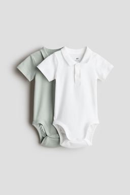 H&M - Boys 2-Pack Pointelle Bodysuits