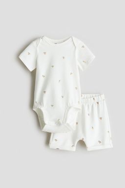 H&M - Boys White 2-Piece Cotton
