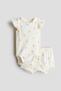 H&M - Boys White 2-Piece Cotton