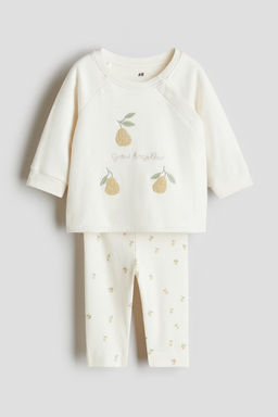 H&M - Boys White 2-Piece Cotton
