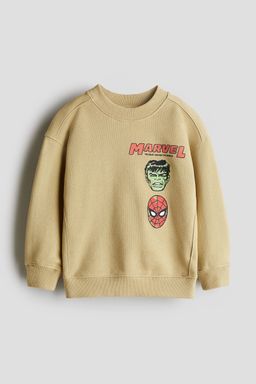 H&M - Boys Beige Printed Sweatshirt
