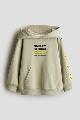 H&M - Boys Green Printed Hoodie