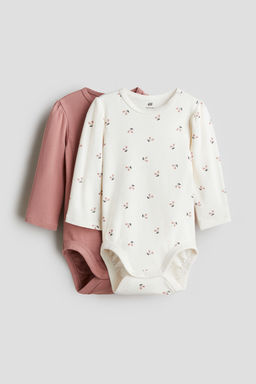 H&M - Boys 2-Pack Long-Sleeved Bodysuits