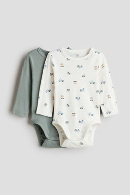 H&M - Boys 2-Pack Long-Sleeved Bodysuits