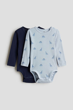 H&M - Boys 2-Pack Long-Sleeved Bodysuits