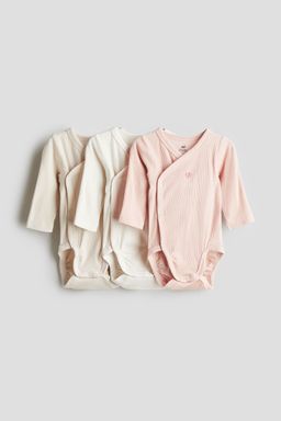 H&M - Boys 3-Pack Wrapover Bodysuits
