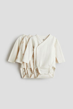 H&M - Boys 3-Pack Wrapover Bodysuits