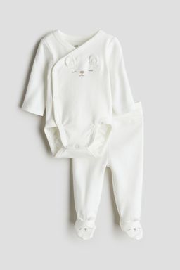 H&M - Boys White 2-Piece Cotton