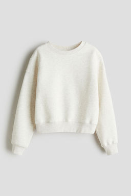 H&M - Girls White Crew-Neck Sweatshirt