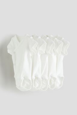 H&M - Boys 5-Pack Wrapover Bodysuits