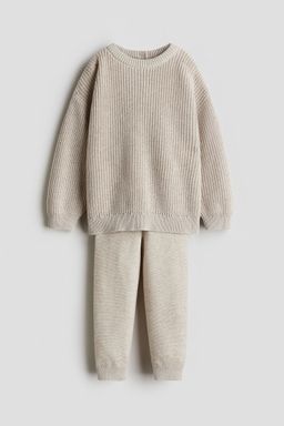 H&M - Boys Beige 2-Piece Cotton Knit