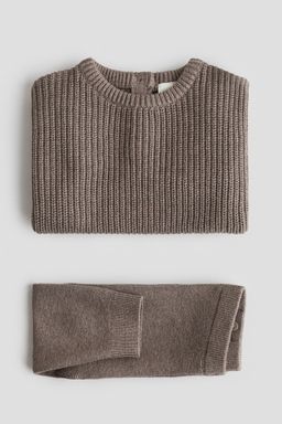 H&M - Boys Brown 2-Piece Cotton Knit