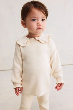 H&M - Girls White 2-Piece Rib-Knit Cotton